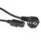 ACT Powercord mains connector Schuko CEE 7/7 male (angled) - C13 IEC 60320 2,5m Black AK5010 small
