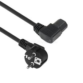 ACT Powercord mains connector Schuko CEE 7/7 male (angled) - C15 (angled left) IEC 60320 1,5m Black AK5347 small