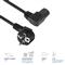 ACT Powercord mains connector Schuko CEE 7/7 male (angled) - C15 (angled left) IEC 60320 1,5m Black AK5347 small