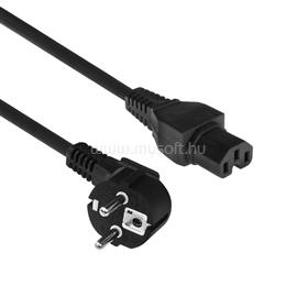 ACT Powercord mains connector Schuko CEE 7/7 male (angled) - C15 IEC 60320 2m Black AK5313 small