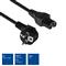 ACT Powercord mains connector Schuko CEE 7/7 male (angled) - C15 IEC 60320 2m Black AK5313 small