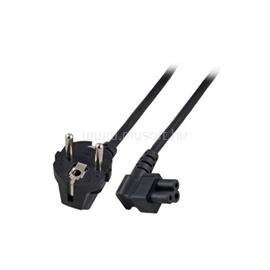ACT Powercord mains connector Schuko CEE 7/7 male (angled) - C5 (angled) IEC 1m Black AK5409 small