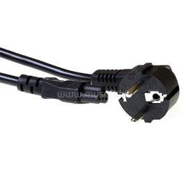 ACT Powercord mains connector Schuko CEE 7/7 male (angled) - C5 IEC 3m Black AK5024 small