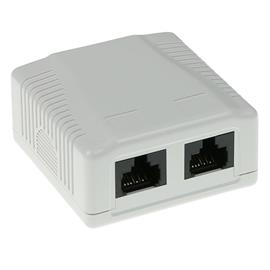 ACT Surface mounted box unshielded 2 ports CAT6 FA6002 small