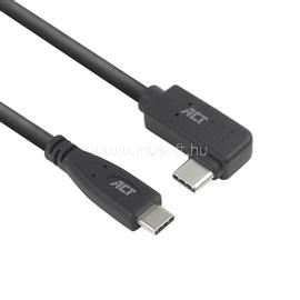 ACT USB 3.0 60W USB Type-C (straight) to USB Type-C (left/right angled) Cable 0,5m Black AC7405 small