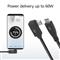 ACT USB 3.0 60W USB Type-C (straight) to USB Type-C (left/right angled) Cable 0,5m Black AC7405 small