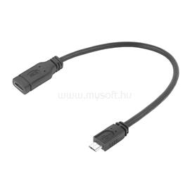 ACT USB Type-C female to USB micro B 2.0 male adapter cable 0,2m Black AC7464 small