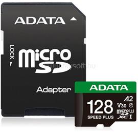 ADATA SPEED PLUS memóriakártya 128GB microSDXC - Class 10, V30, - SD adapter UD128GUI3V30A2SP-RA1 small