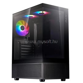 ADATA XPG Ház Midi ATX Invader X Mini, 5x120mm RGB ventilátor, Tápegység nélkül, üvegfalú, fekete INVADERXMINIMT-BKCWW small