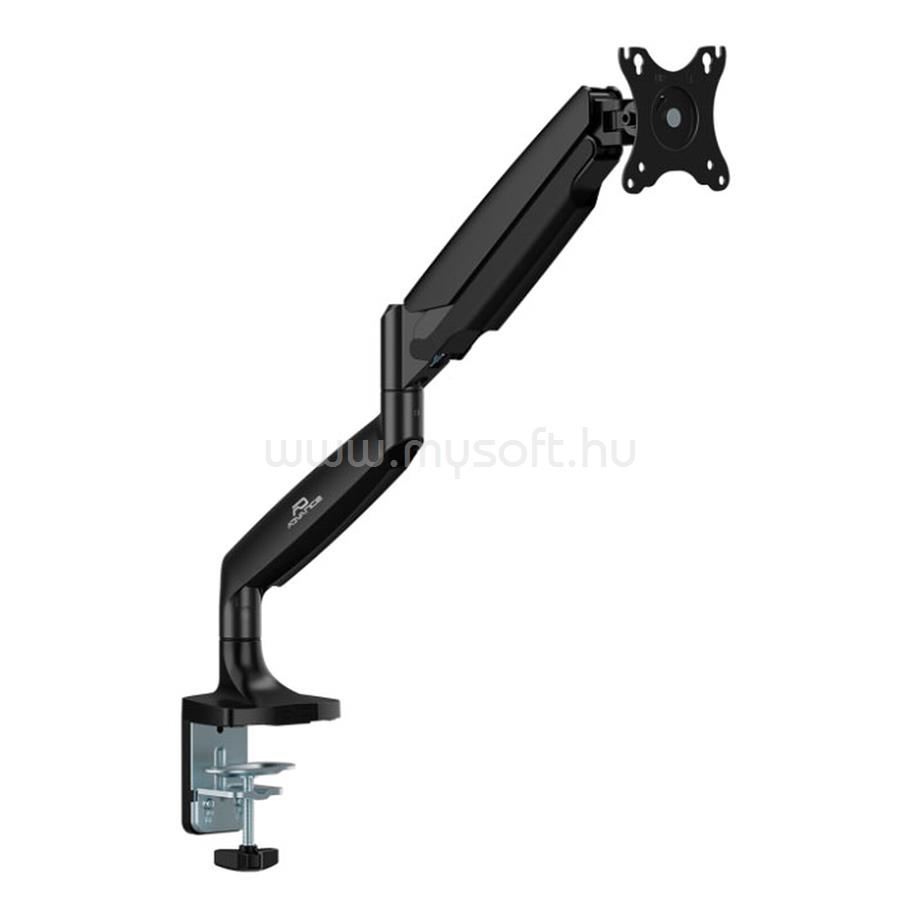 ADVANCE Ergomount Xtrem monitor asztali konzol (17-45", Max.: 13kg, dönthető, forgatható, gázrugó, fekete)