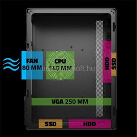 ADVANCE Számítógépház - OPTIMA Black (MicroATX, USB2.0+USB3.0, fekete) 8301B0 small