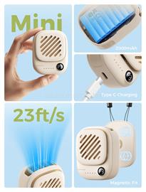 AECOOLY Click 01 Mini Portable Neck Fan Beige NK01-BEIGE small