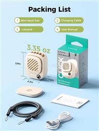 AECOOLY Click 01 Mini Portable Neck Fan Beige NK01-BEIGE small