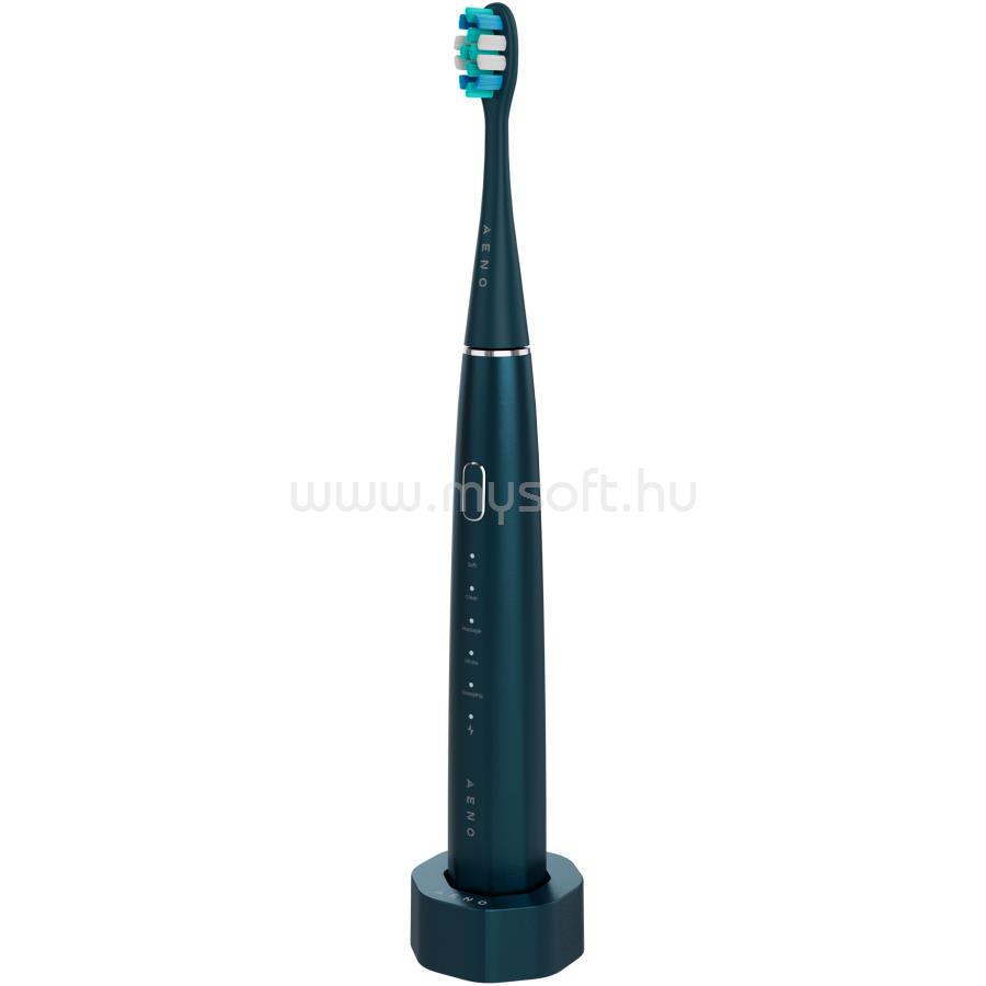 AENO Wireless Tooth Brush, Navy Blue, 3 Brush Heads, 1400mAh, Function: Soft, Clean, Massage, White, Sweep