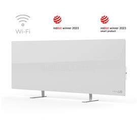 AENO Premium Eco Smart Heater, 700W, Tempered glass, Infrared+convection heating type, Plug type: Europe (E/F type), WHITE AGH0001S small