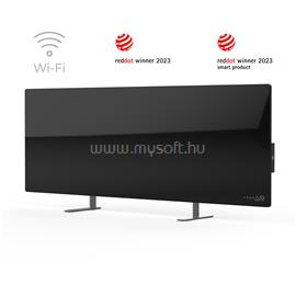 AENO Premium Eco Smart Heater, 700W, Tempered glass, Infrared+convection heating type, Plug type: Europe (E/F type), BLACK AGH0002S small