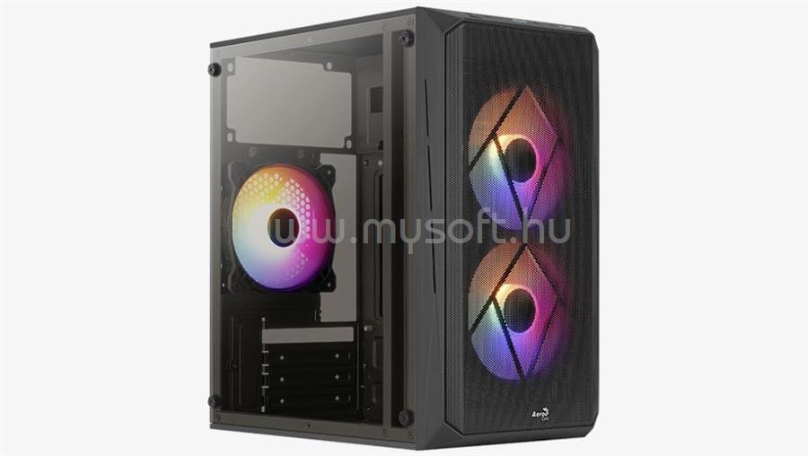 AEROCOOL CS-107-A-BK-v2 fekete (táp nélküli) mATX ház