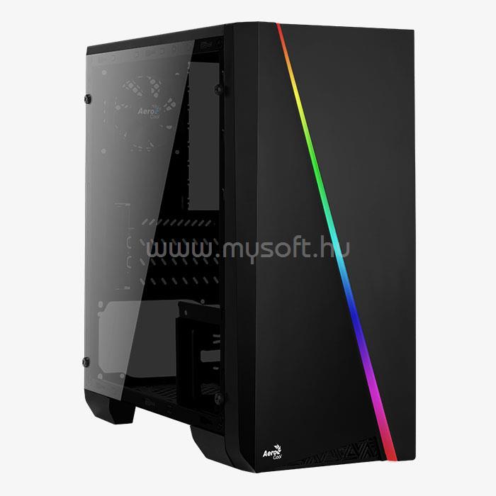 AEROCOOL Cylon Mini RGB fekete (táp nélküli) ablakos mATX ház