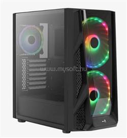 AEROCOOL NightHawk Duo (NightHawk Duo-G-BK-v1) táp nélküli ablakos ház fekete (ACCM-PB20033.11) ACCM-PB20033.11 small