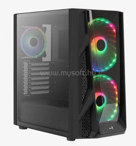AEROCOOL NightHawk Duo (NightHawk Duo-G-BK-v1) táp nélküli ablakos ház fekete (ACCM-PB20033.11)