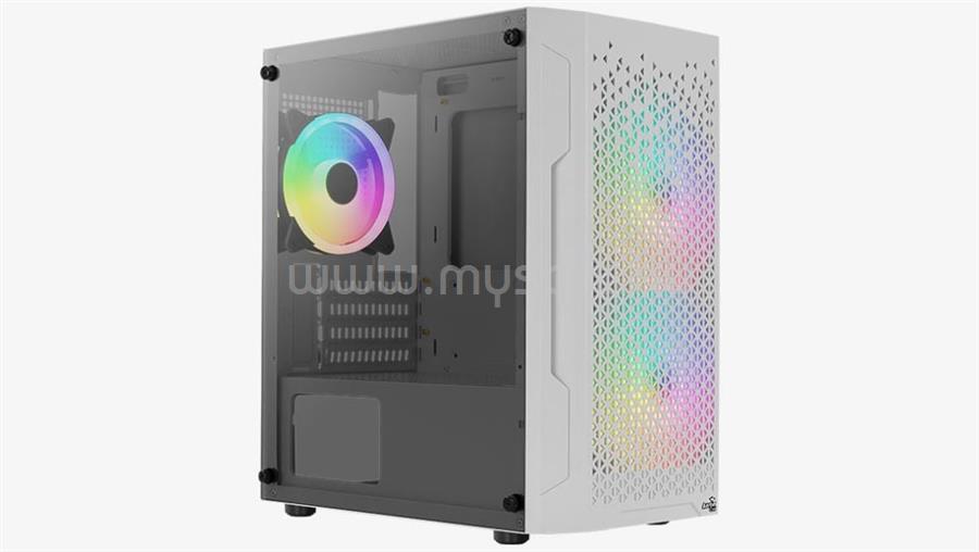 AEROCOOL Trinity Mini-G-WT-v3 táp nélküli ablakos Micro ATX ház fehér
