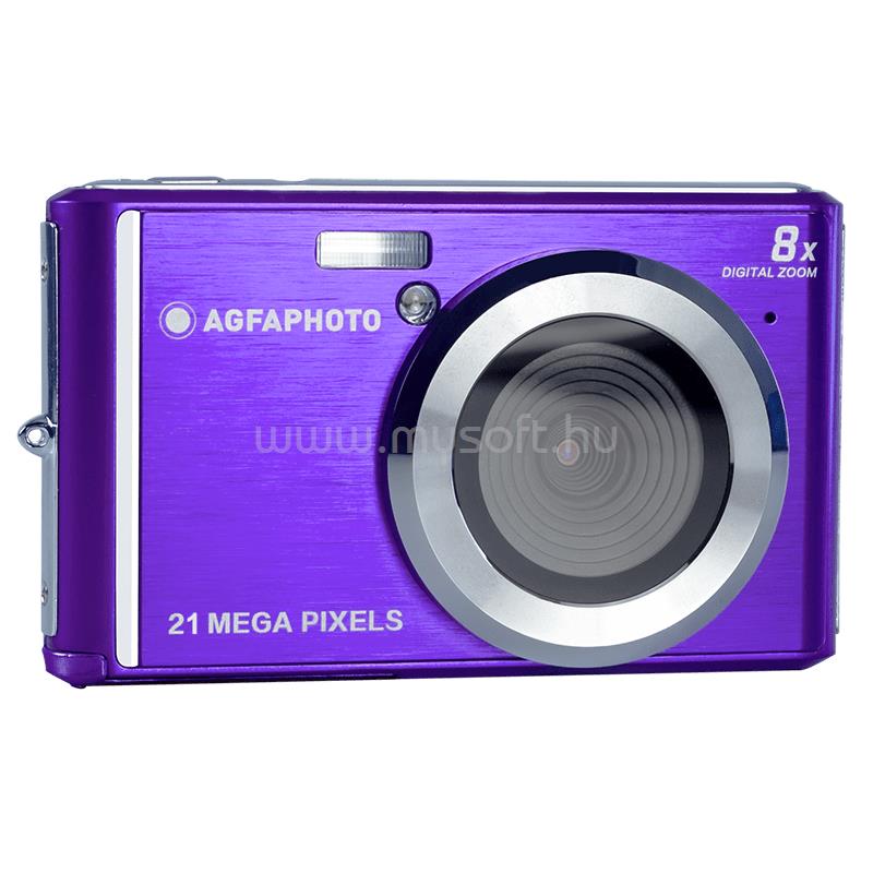 AGFAPHOTO Kompakt fényképezőgép - 21 Mp - 8x digitális zoom - Lítium akkumulátor - lila