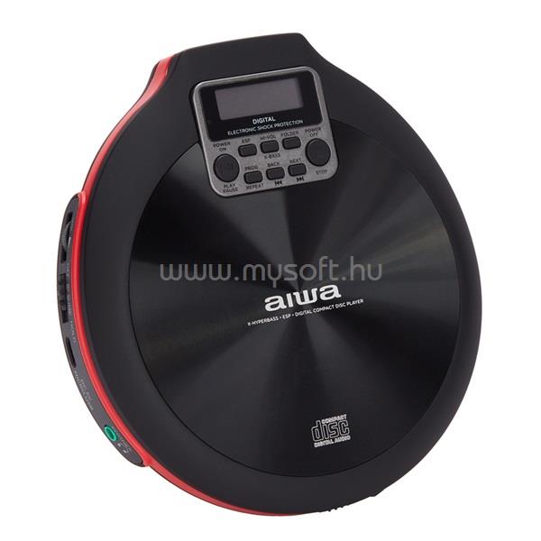 AIWA PCD-810RD hordozható piros CD lejátszó