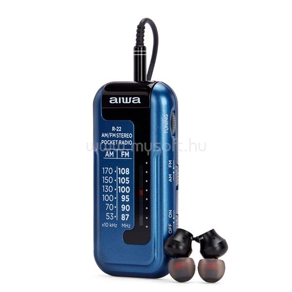 AIWA R-22BL hordozható kék FM rádió
