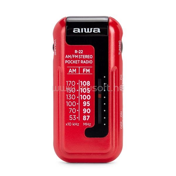 AIWA R-22RD hordozható piros rádió