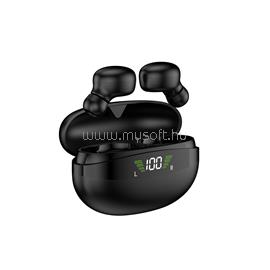 AKAI wireless TWS fülhallgató kijelzős tokkal Fekete BTE-J350 small
