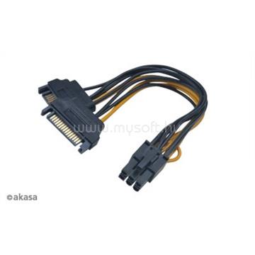 AKASA 2x SATA - 6pin PCIe adapter - 15cm