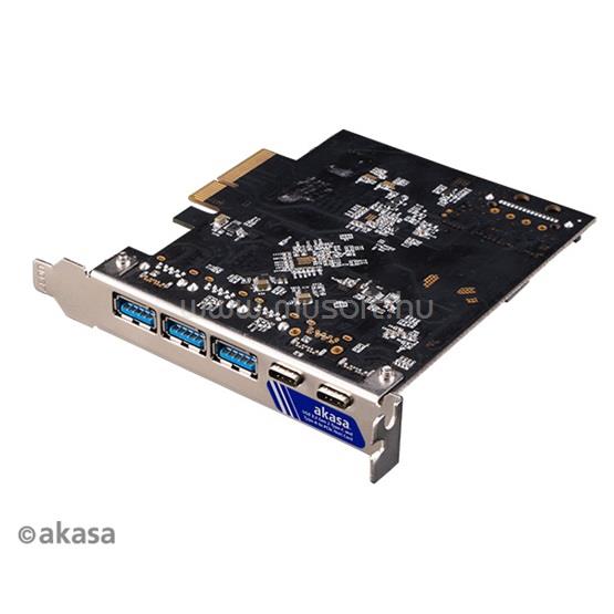 AKASA ADA - PCI Express Low Profile kártya - USB 3.2 Gen 2 Type-C / Type-A   - AK-PCCU3-09