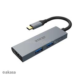 AKASA USB Type-C 4in1 HUB - HDMI -  AK-CBCA19-18BK AK-CBCA19-18BK small