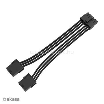 AKASA AK-CBPW27-30BK 12-Pin to Dual 8-pin adapterkábel - 30 cm