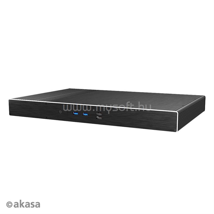 AKASA Galileo TU2 Plus A-ITX53-M1B Fekete (Táp nélküli) mini-ITX ház
