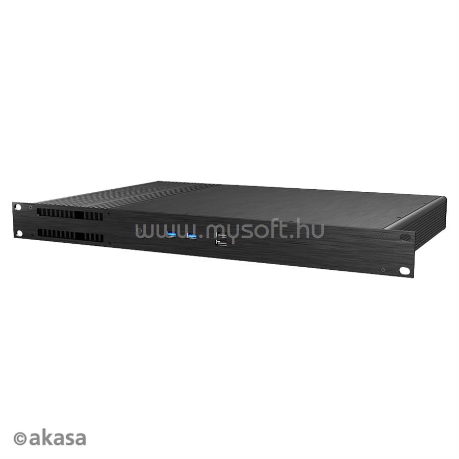 AKASA Galileo TU3 Plus A-ITX54-M1B Fekete (Táp nélküli) mini-ITX ház