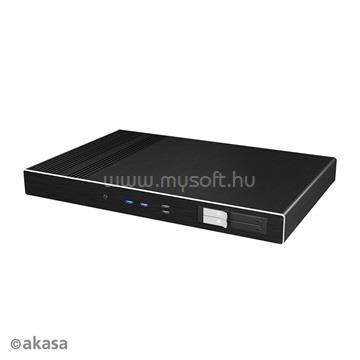 AKASA Galileo TU Plus A-ITX51-M1B Fekete (Táp nélküli) mini-ITX ház