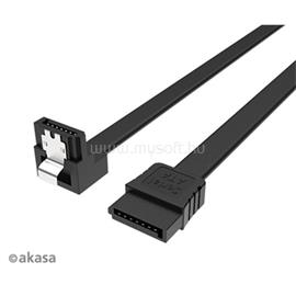 AKASA KAB Super slim SATA3 kábel - 50cm jobbra elforgatott - fekete - 50cm - AK-CBSA09-05BK AK-CBSA09-05BK small