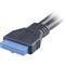 AKASA USB 3.0 adapter kábel, 19 pólusú, 2 x USB A aljzat, 15 cm, AK-CBUB09-15BK AK-CBUB09-15BK small