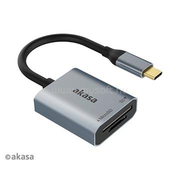 AKASA USB 3.2 Type-C - 2 portos kártyaolvasó
