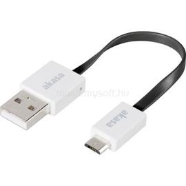 AKASA USB adatkábel, töltőkábel, USB mikro 2.0 fekete, 15cm lapos kivitel, Akasa AK-CBUB16-15BK small