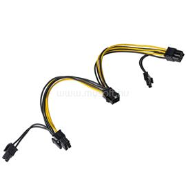 AKYGA Adapter PCI Express 6 pin M / 2x 6+2 pin F AK-CA-55 AK-CA-55 small
