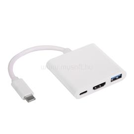 AKYGA AK-AD-57 Hub USB type-C USB A f USB type-c HDMI f 15 cm AK-AD-57 small