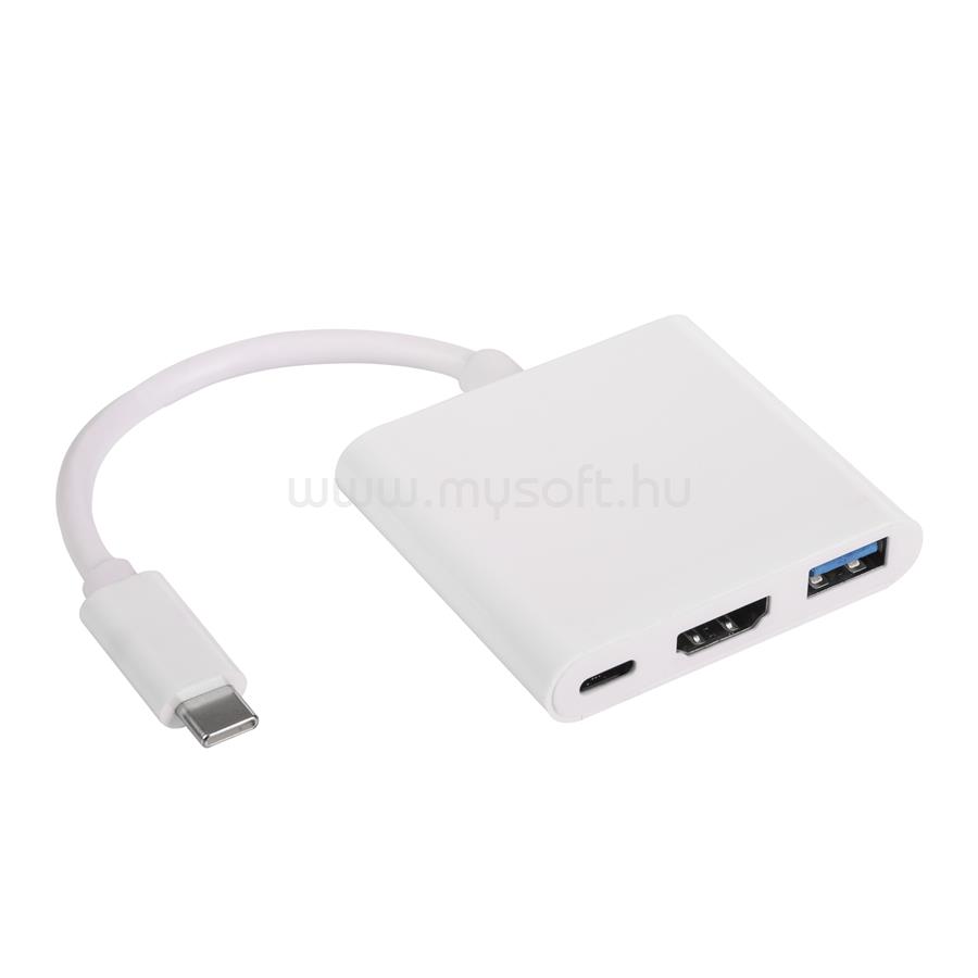 AKYGA AK-AD-57 Hub USB type-C USB A f USB type-c HDMI f 15 cm