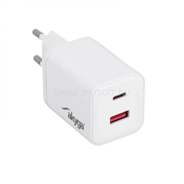 AKYGA AK-CH-28 Töltő USB-A + USB-C PD 5-21V / max. 3A 45W Quick Charge 3.0 GaN