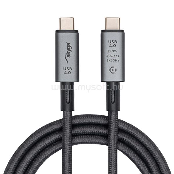 AKYGA Kábel USB4 type C 1m AK-USB-45 40Gb/s 240W