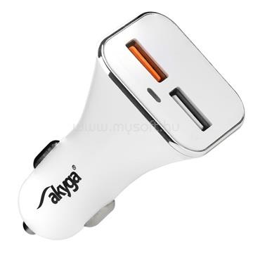 AKYGA CHG AK-CH-08 2xUSB 5V/3.0A 15W quick charge 3.0 autós töltő