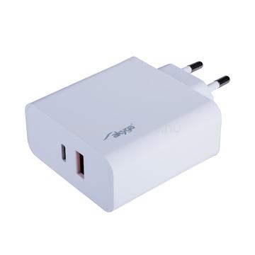 AKYGA CHG AK-CH-15  USB-A + USB-CPD 5-20V / max. 3.25A 65W Quick Charge 3.0 hálózati töltő