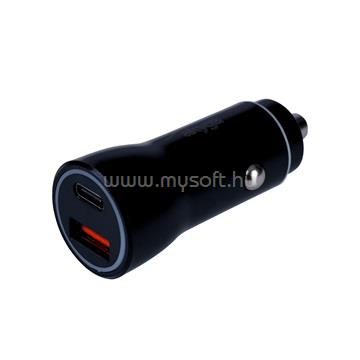 AKYGA CHG AK-CH-16  USB-A + USB-C PD 5-12V / max.3A 36W Gyorstöltés 3.0 autós töltő