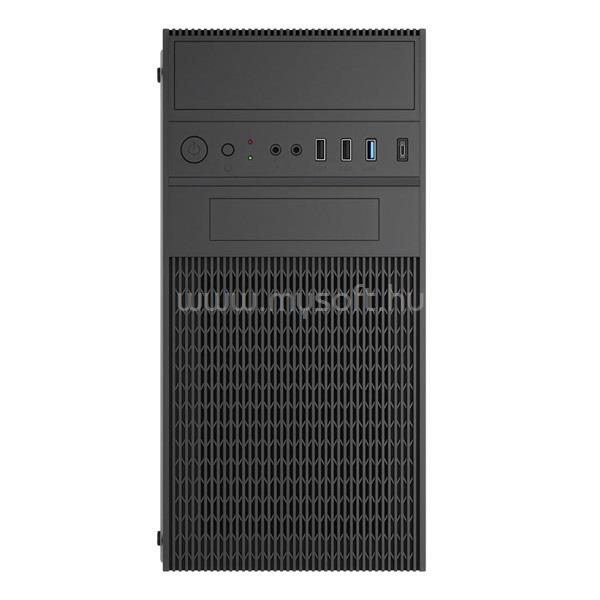 AKYGA Ház AK19BK Micro ATX Fekete, USB3.0, Type-C